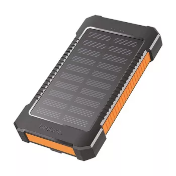 LogiLink PA0321 Saules enerģijas banka 6000 mAh ar USB-C, IP65, melna