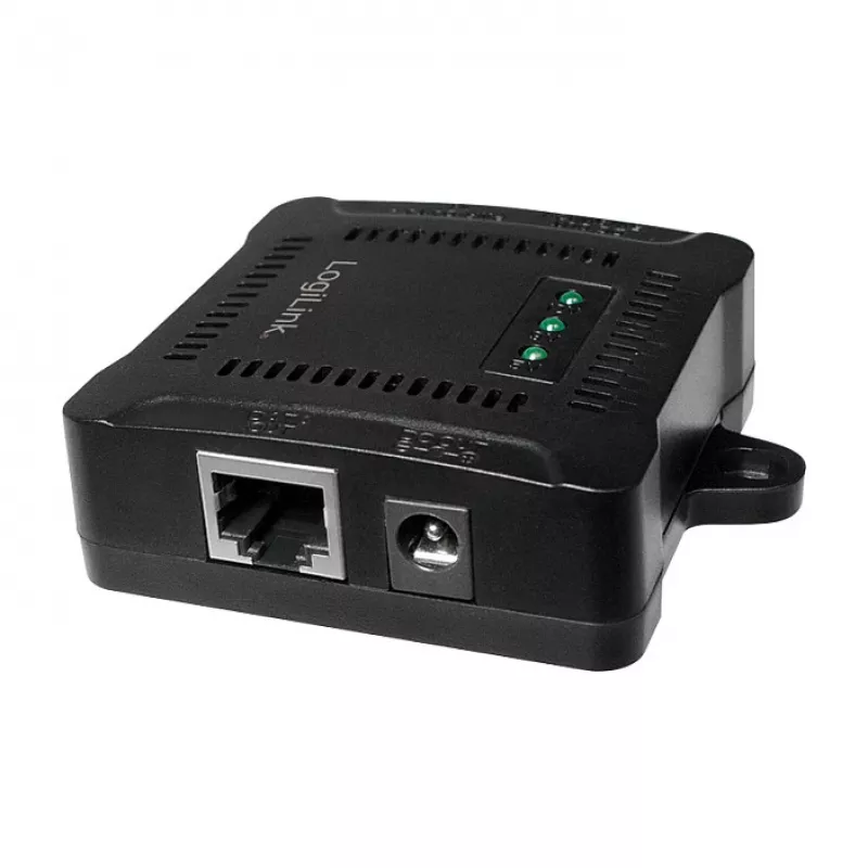 LogiLink POE005 PoE sadalītājs, 1 portas Gigabit, maks. 24 W, IEEE 802.3af/at, melns