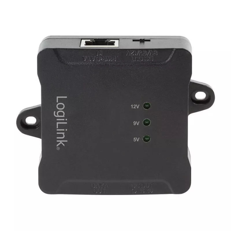LogiLink POE005 PoE sadalītājs, 1 portas Gigabit, maks. 24 W, IEEE 802.3af/at, melns
