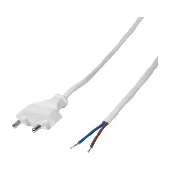 LogiLink strāvas kabelis CEE 7/16 uz atvērtu galu balts 1.5 m