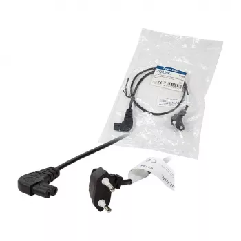 LogiLink barošanas vads Europlug CEE 7/16 uz IEC C7 0.75 m melns