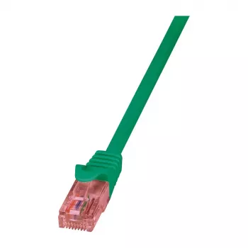 LogiLink PrimeLine Cat.6 U/UTP Patch vads, RJ45, tīrs varš, zaļš, 1,5 m