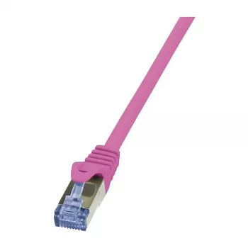 LogiLink PrimeLine Cat.6A S/FTP komutācijas kabelis, RJ45, 1,5 m, rozā, 10 Gbps, LSZH
