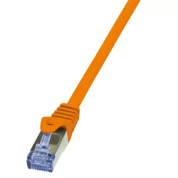 LogiLink PrimeLine Cat.6A S/FTP PIMF Patch Cable, 10G, RJ45, LSZH, 0.25m, Orange