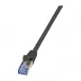 LogiLink PrimeLine Cat.7 ielāpu kabelis RJ-45 (M) - 0,25 m melns