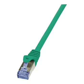 LogiLink PrimeLine Cat6a 10G S/FTP PIMF RJ45 Patch Cable 0.5m Green LSZH (CQ3025S)