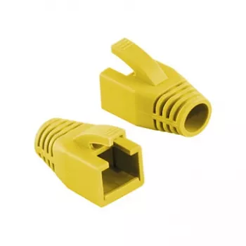 Logilink RJ45 Modular Plug Cable Boot 8mm Yellow – Snagless Strain Relief Boot (50 gab.)