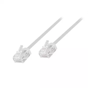 LogiLink Slim High-Flex savienojuma kabelis, Cat. 6A, U/UTP, 0,15 m, balts, 10 gab. (CQ3001U)