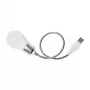 Logilink UA0220 USB LED galda lampa ar elastīgu kaklu, balta gaisma, melna