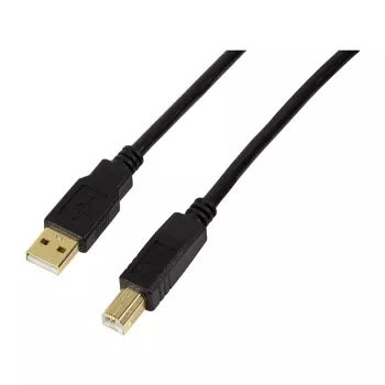 LogiLink USB 2.0 aktīvais pagarinātāja kabelis, USB-A vīr. uz USB-B vīr., 20 m, ar signāla pastiprinātāju, melns