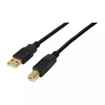 LogiLink USB 2.0 aktīvais pagarinātāja kabelis, USB-A vīr. uz USB-B vīr., 20 m, ar signāla pastiprinātāju, melns