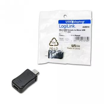 LogiLink USB 2.0 adapteris Micro USB B sievišķais uz USB A vīrišķais
