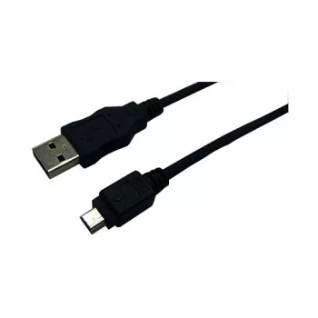 LogiLink USB 2.0 kabelis, USB-A vīrietis uz Mini-USB vīrieti, melns, 3 m