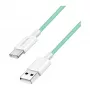 LogiLink USB 2.0 Type-C kabelis, A/M līdz C/M, 480 Mbps, 60W, neilons, zaļš, 0,5 m