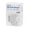 Logilink PA0336W USB-A lādētājs, 24 W, 4 porti, 4x USB-A, balts