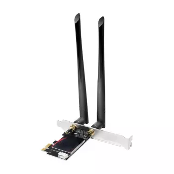 LogiLink WL0248 PCI-Express Wi-Fi 6E AX5400 Tri-Band karte ar Bluetooth 5.2, 2.4/5/6 GHz, 2x noņemamas 5 dBi antenas, Intel AX210, WPA3, Windows 10/11 un Linux
