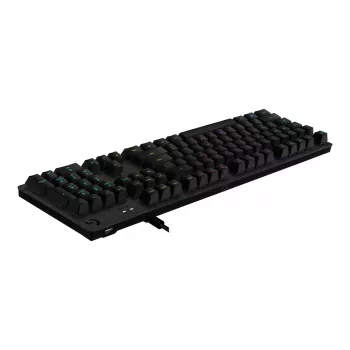 Logitech G512 Carbon mehāniskā spēļu tastatūra - GX Brown Tactile, LIGHTSYNC RGB, USB caurlaide, aviācijas alumīnijs, pilna izmēra