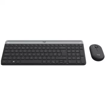 Logitech MK470 Slim Combo - grafīta bezvadu klaviatūra un pele