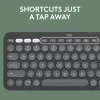 Logitech Pebble 2 Combo Tonal Graphite bezvadu klaviatūras un peles komplekts, AZERTY franču izkārtojums, Bluetooth un Logi Bolt USB uztvērējs, klusi klikšķi, vairākas ierīces, pārstrādāta plastmasa