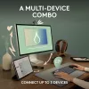 Logitech Pebble 2 Combo Tonal Graphite bezvadu klaviatūras un peles komplekts, AZERTY franču izkārtojums, Bluetooth un Logi Bolt USB uztvērējs, klusi klikšķi, vairākas ierīces, pārstrādāta plastmasa