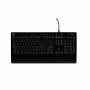 Logitech G213 Prodigy spēļu klaviatūra - fona apgaismojums RGB, QWERTY US English, izturīga pret šķidruma izšļakstīšanos, iebūvēts plaukstu balsts