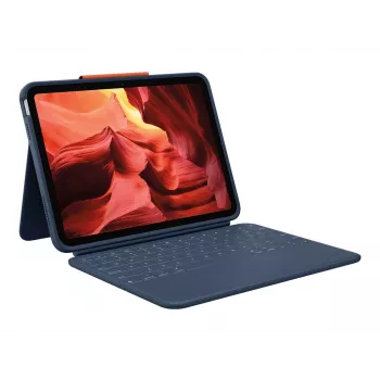 Logitech Rugged Combo 4 klaviatūras maciņš iPad 10. paaudzei – Classic Blue (franču AZERTY izkārtojums)