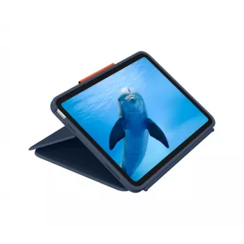 Logitech Rugged Combo 4 Touch tastatūras maciņš ar skārienpaliktni Apple iPad 10. paaudzei - Classic Blue - Pan Nordic QWERTY