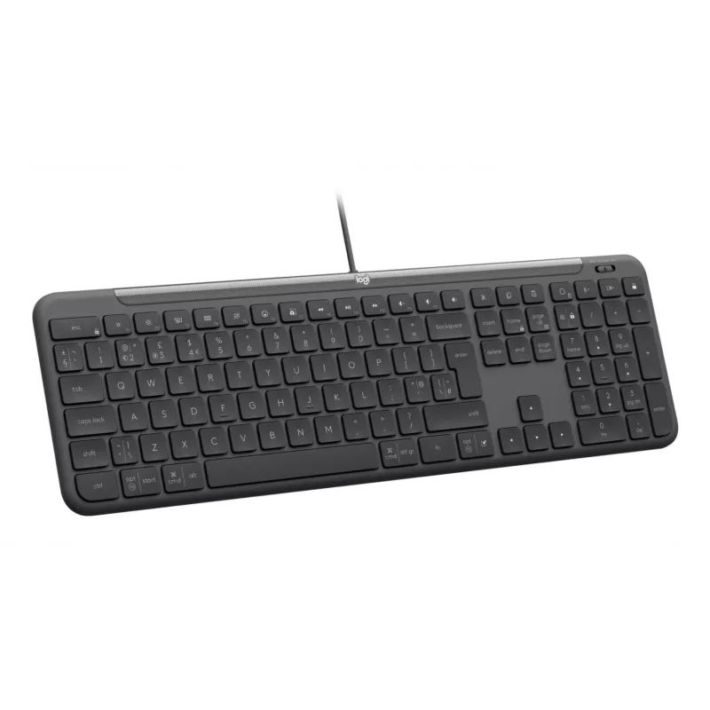 Logitech Signature Slim Wired K620 for Business tastatūra, QWERTY izkārtojums, Graphite