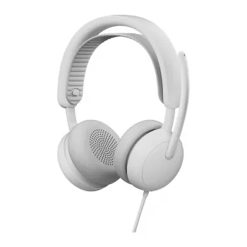 Logitech Zone Wired 2 On-Ear USB-C austiņas ar trokšņu slāpējošu mikrofonu, Off-White