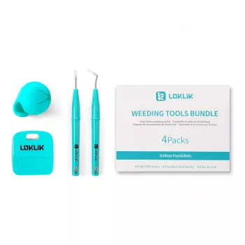 LOKLiK Weeding Tools Bundle SG-GJ-0016-US-L-B2B - 4 gabalu komplekts metāliski tirkīza krāsā vinila apstrādei