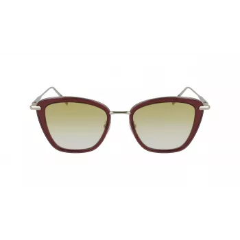 Longchamp LO638S-611 Sieviešu kaķa acs saulesbrilles, Havana rāmis, brūnas gradienta lēcas, 52 mm