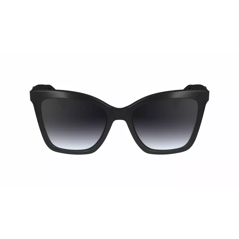 LONGCHAMP LO742S-001 Sieviešu saulesbrilles - Melns rāmis, Gradienta pelēkas lēcas, 54mm