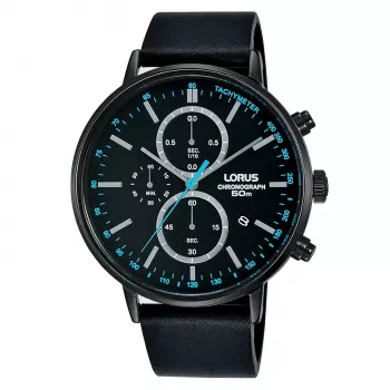 Lorus vīriešu kvarca analogais pulkstenis RM363FX9 – zils ciparnīca, nerūsējošā tērauda aproce, 43 mm