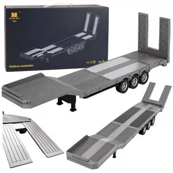 Zemā platforma piekabe Scania 770S Huina Gray 1:18