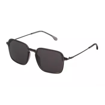 LOZZA MAN SL4214M546S9P Saulesbrilles Taisnstūrveida Acetāta Melns Rāmis Polarizētas Pelēkas Lēcas UV400 54/20/145 mm