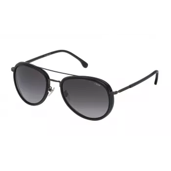 LOZZA SL2281M56627F Unisex taisnstūra saulesbrilles Havana acetāta rāmis Brūnas polikarbonāta lēcas 56/20/140 mm UV400 3. kategorija