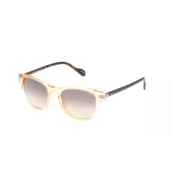LOZZA SL4032M490858 Unisex Taisnstūra Saulesbrilles - Spīdīgs Melns Rāmis, Pelēkas Lēcas, 49mm