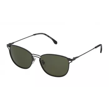 LOZZA Unisex Saulesbrilles SL2303M5508Y8 - Havana Acetāta Rāmis, Brūnas Polikarbonāta Lēcas, UV400 Aizsardzība, 55/15/140 mm