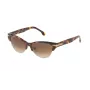 LOZZA Sieviešu Kaķacs Saulesbrilles SL4071M5309AJ - Havana Acetāta Rāmis, Pelēkas Gradienta Lēcas, UV400 Aizsardzība