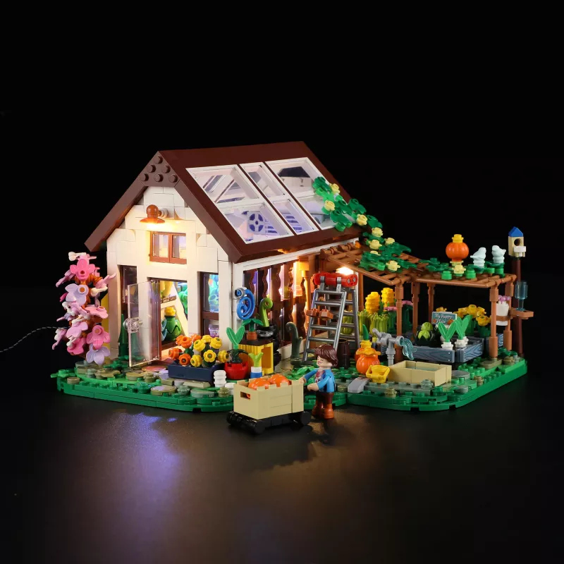 Lumibricks iekštelpu siltumnīca ar pilna spektra LED augu apgaismojumu, hidroponikas sistēma, 6 augu podi, 2.5L ūdens tvertne, balta