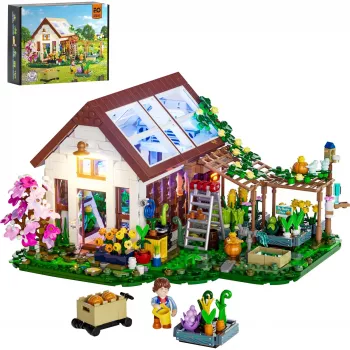 Lumibricks Indoor Greenhouse ar pilna spektra LED augšanas gaismu, hidroponisko sistēmu, 6 augu podiem, 2.5L ūdens tvertni, balts