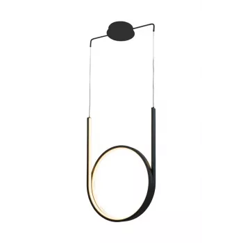 Luminaire Pendant 48W LED melns 2880lm