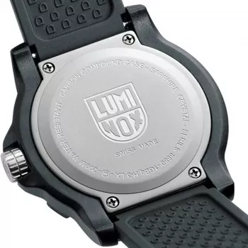 LUMINOX vīriešu XL.8882.F 45mm Šveces kvarca pulkstenis ar Carbonox korpusu un melnu gumijas siksnu