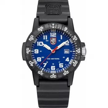 Luminox XS.0323.L vīriešu pulkstenis 44mm Šveices kvarcs ar zilu ciparnīcu un melnu gumijas siksnu