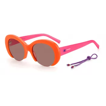 M MISSONI Sieviešu saulesbrilles MMI0071S09Z Melnas Pelēkas Ģeometriskas Acetāts 52mm