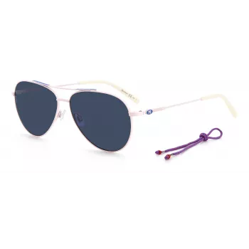 M MISSONI sieviešu saulesbrilles MMI0078S3ZJ — melns acetāta rāmis, pelēkas gradienta polikarbonāta lēcas, 58/13/145 mm