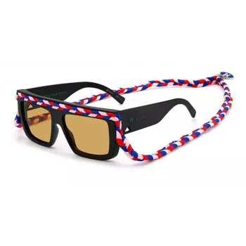 M Missoni Sieviešu saulesbrilles MMI0086S807 Melnas Pelēkas Kvadrātveida Acetāts 57mm