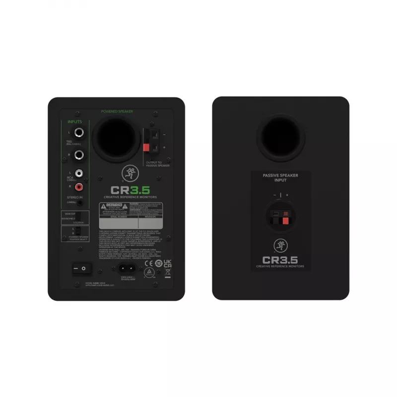Mackie CR3.5 3,5 collu aktīvie studiju monitori (pāris) - 50W Class D, zīda kupola tweeteri, pilnkoka MDF