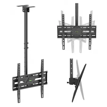 MACLEAN MC-175 griestu stiprinājums 37–75 collu TV, 50 kg, VESA 400x400, melns