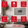 MACLEAN MC-189 Slīpais TV sienas stiprinājums 13-43 collu ekrāniem, VESA 200x200, 45 kg, melns